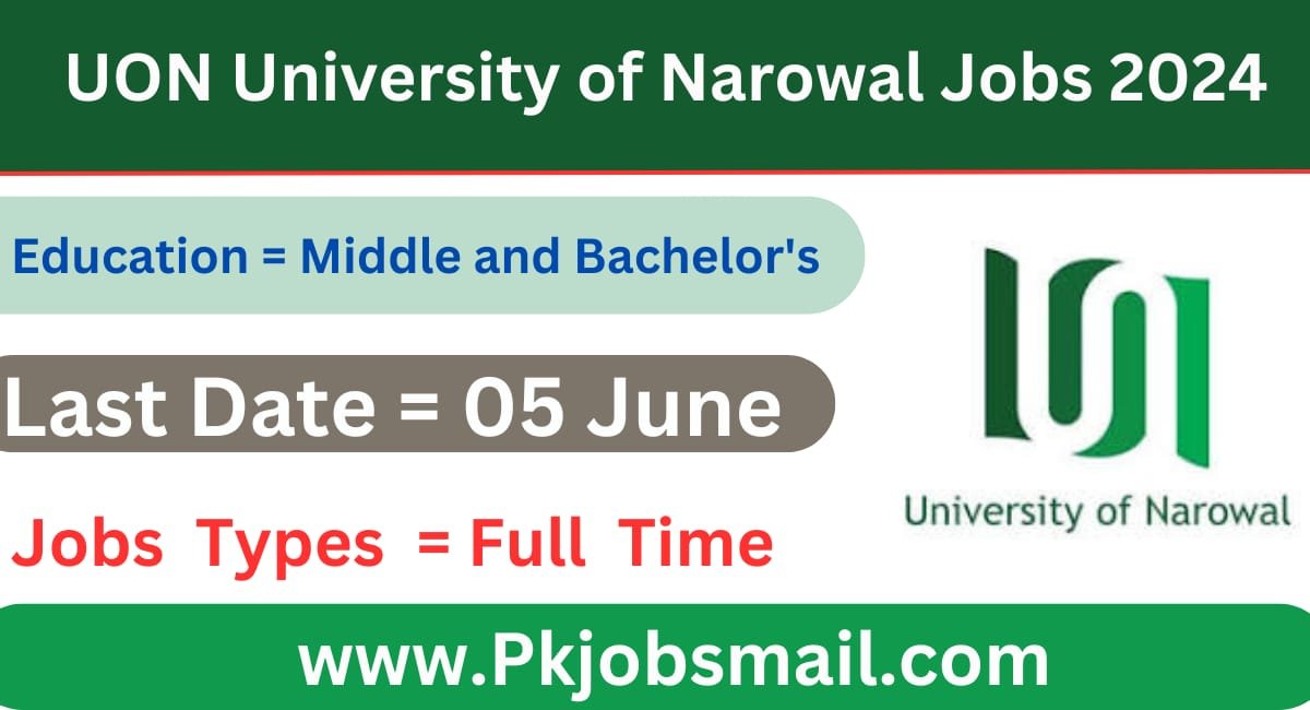 UON University of Narowal Career Opportunities 2024