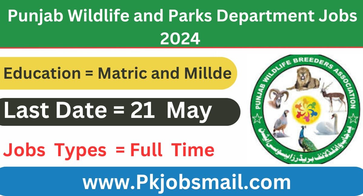 Punjab Wildlife and Parks Department job opportunities 2024