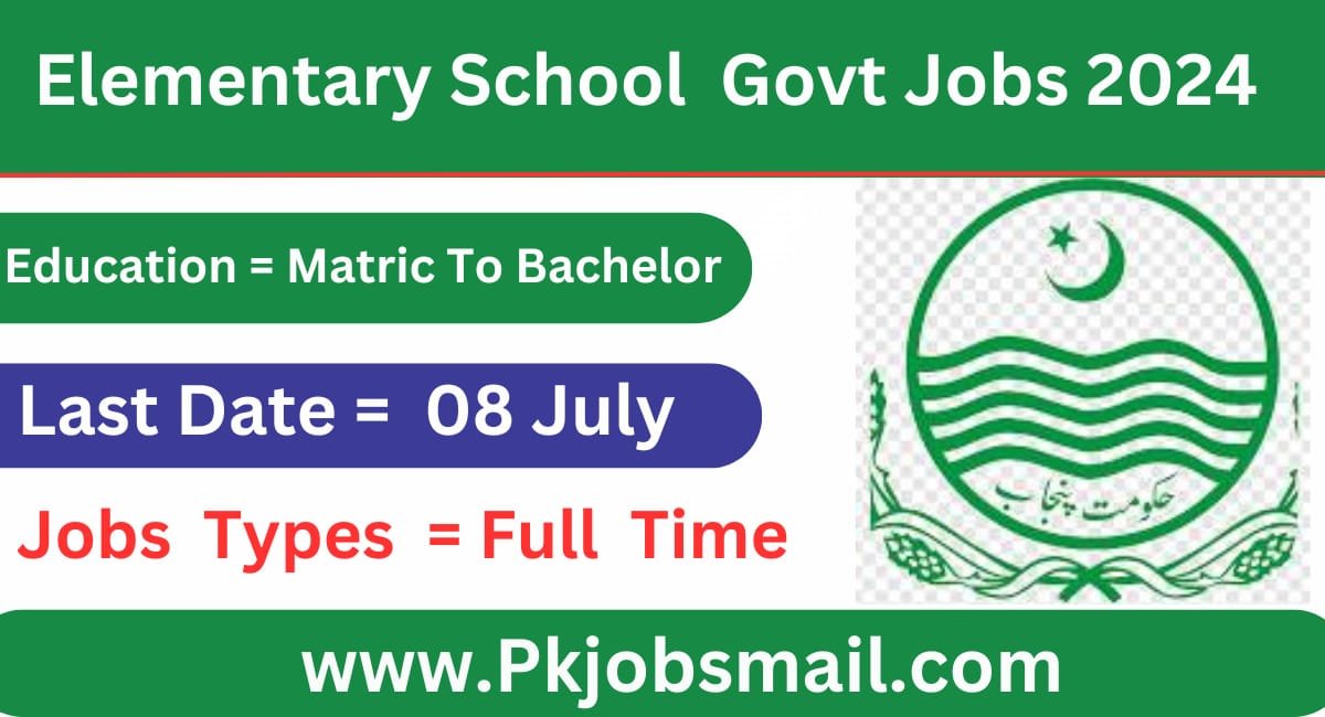 Elementary School Teacher (BPS-14) Job Vacancies 2024
